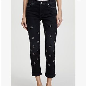 Hudson jeans | Hudson Black star crop Riley straight jeans size 23